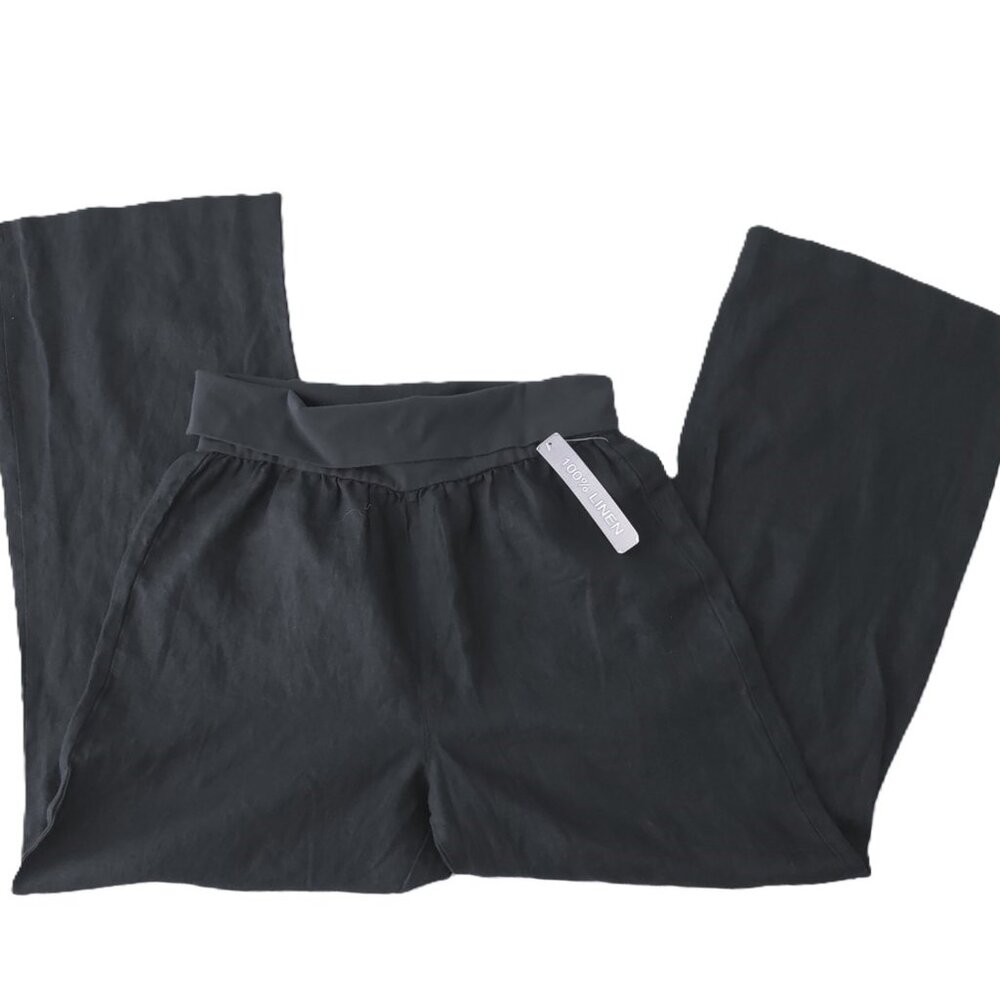 peck&peck 100% Linen Folded Waist Pants XL